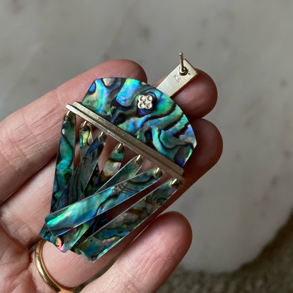 Kendra Scott Abalone Layne Earrings - Picture 6 of 8